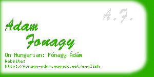 adam fonagy business card